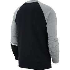 NIKE Men's Sportswear HBR CREW BB STMT Black/Grey BQ6461 063 Size Large