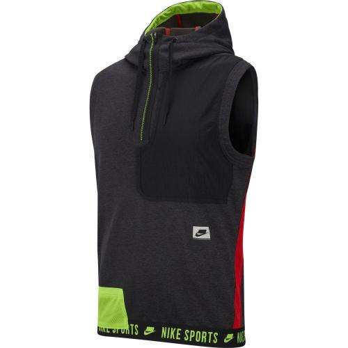 Original Men's Nike Therma Hooded Sleeveless PX Training Hoodie Grey CD5716 010 Size Extra Large