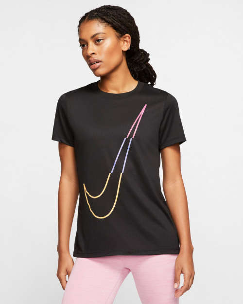 NIKE Women's Dri-Fit Legend Icon Clash Black (ANTI ODOR) CT7352 010 Size Large