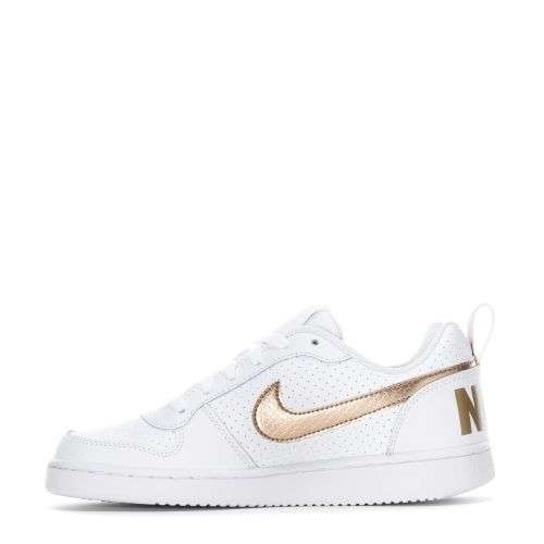 Original Women's NIKE Court Borough Low WHITE/ GOLD BV0745 100 Size UK 6 (SA 6)