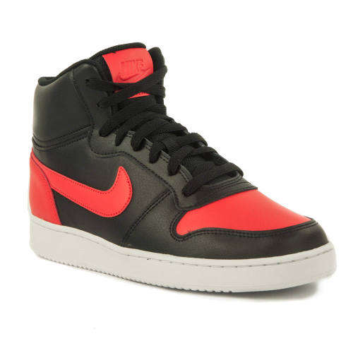 Original Men's NIKE EBERNON MID Black/ Habanero Red AQ1773 005 Size UK 9 (SA 9)