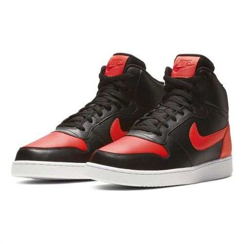 Original Men's NIKE EBERNON MID Black/ Habanero Red AQ1773 005 Size UK 9 (SA 9)