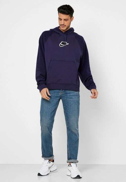 Nike Men's SPORTSWEAR NSW FLEECE PULLOVER HOODIE Blue/ Purple BV4601 498 Size Large