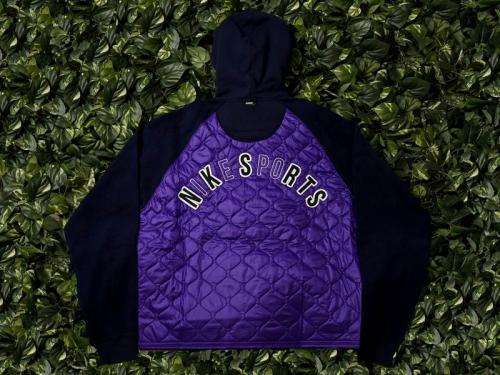 Nike Men's SPORTSWEAR NSW FLEECE PULLOVER HOODIE Blue/ Purple BV4601 498 Size Large