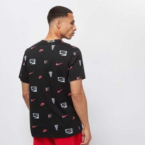 NIKE Men's Sportswear NIKE BRANDED ALL OVER Printed Tee Black CV8962 010 Size XXL