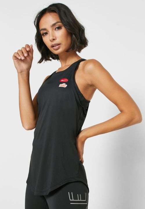 Nike Women's PRO ICON CLASH TANK Black CJ3446 010 Size Medium