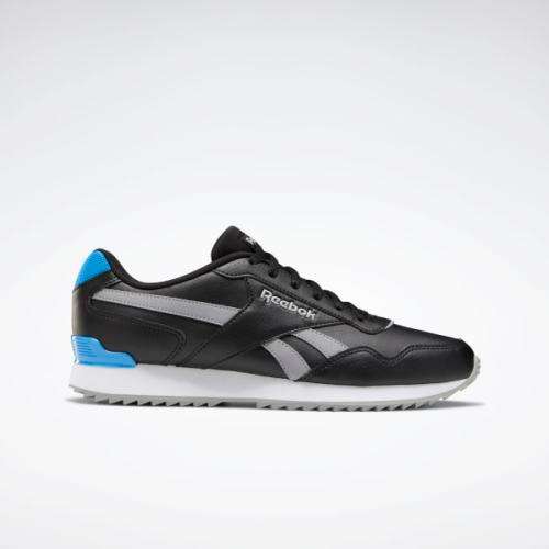 Reebok Men's ROYAL GLIDE RIPPLE CLIP Black/ Pure Grey 4/ Horizon Blue FV0198 Size UK 9 (SA 9)