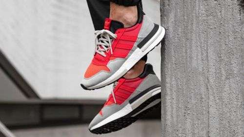 adidas Men's ZX 500 RM Core Black / Solar Red DB2739 Size UK 7 (SA 7)