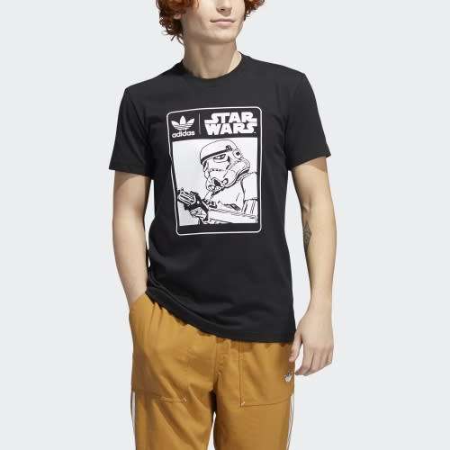 adidas Men's Star Wars Stormtrooper Box Logo Tee Black CJ2114 Size Large