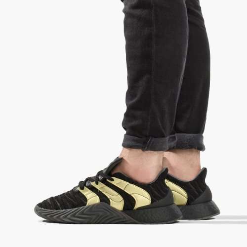 adidas Men's SOBAKOV BOOST Core Black / Gold Metallic / Carbon D98155 Size UK 8 (SA 8)