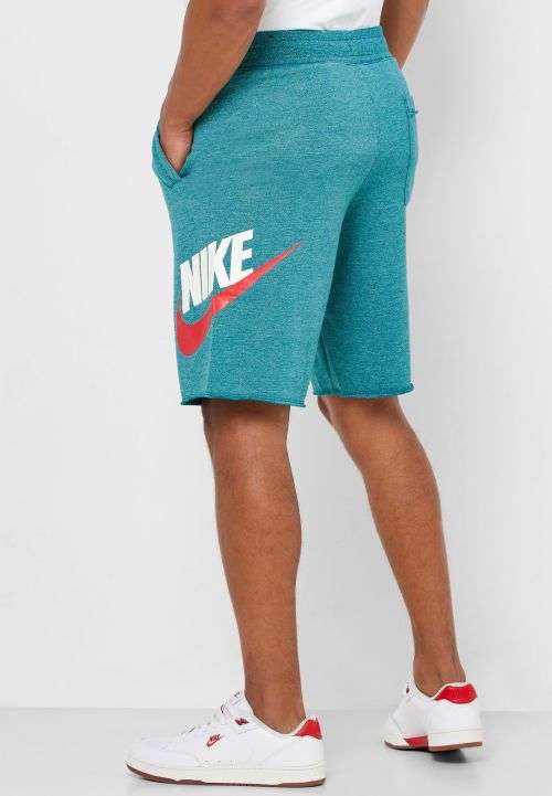 Nike Men's Sportswear Alumni Shorts Green/Blue AR2375 381 Size Large