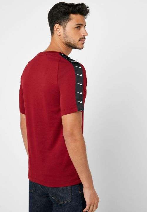 Nike Men's Sportswear HBR Swoosh 2 Short Sleeves Tee Red BQ0024 677 Size Large