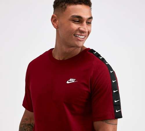 Nike Men's Sportswear HBR Swoosh 2 Short Sleeves Tee Red BQ0024 677 Size Large