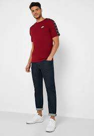 Nike Men's Sportswear HBR Swoosh 2 Short Sleeves Tee Red BQ0024 677 Size Large