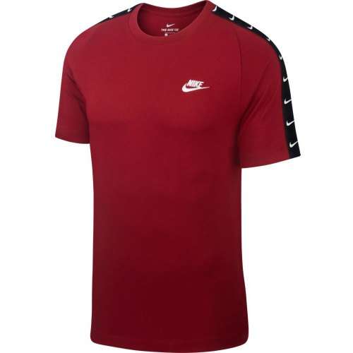 Nike Men's Sportswear HBR Swoosh 2 Short Sleeves Tee Red BQ0024 677 Size Large