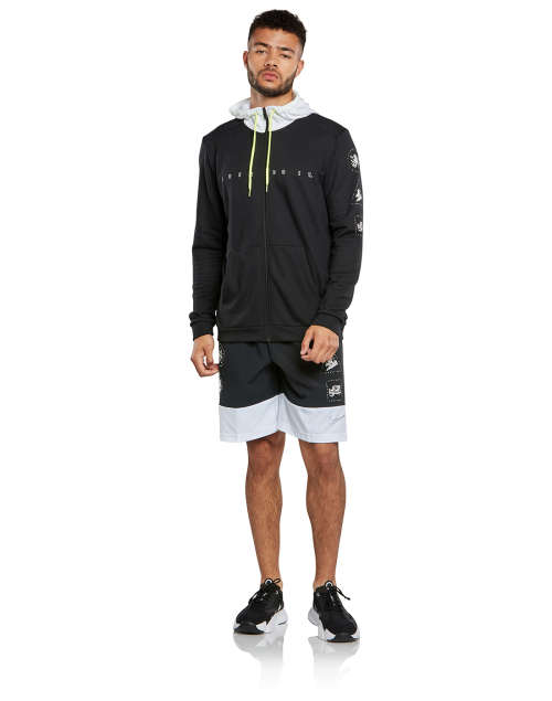 Nike Dri-FIT Men's Full Zip Training Hoodie Black/White CK4591 010 Size Large