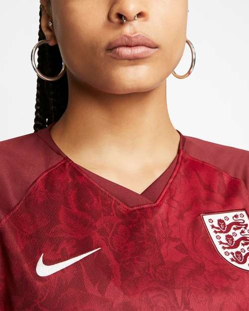 NIKE Women's England 2019/20 World Cup Away Jersey Maroon AJ4391 677 Size Small