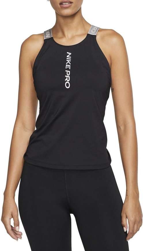 Nike PRO Women's Capsule Elastika Tank Top Grx Sleeveless Black BV3432 010 Size Large