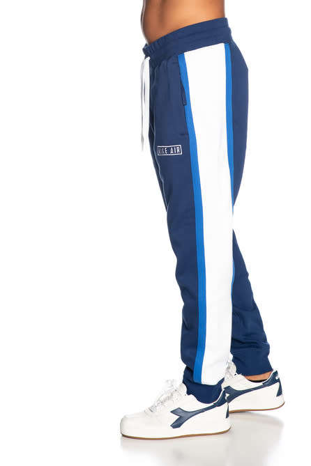 Nike Air Men's Fleece Trousers Blue/White CV9087 492 Size Medium