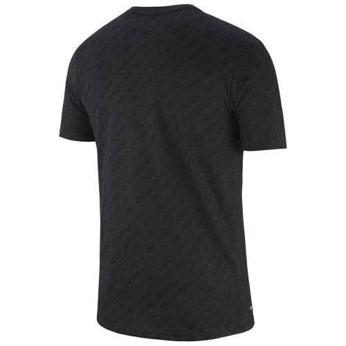 Nike Men's Dry JDI Brand Mark AOP Black Tee Shirt CI7565 010 Size Large