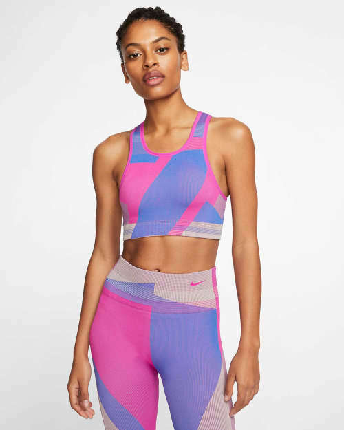 NIKE Icon Clash Women's Seamless Light Support Sports Bra CJ0557 601 Size Medium
