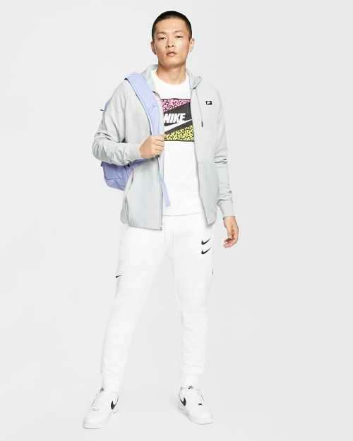 Nike Men's Full Zip Summer Hoodie Grey CI9584 077 Size Medium