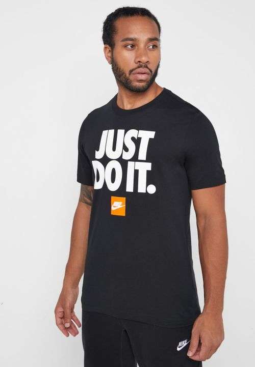 NIKE Men's Sportswear NIKE JUST DO IT TEE Black BV7662 010 Size XXL
