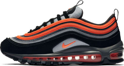 Nike Women's Air Max 97 (USED) Wolf Grey/ Total Orange/ Black 921522-013 Size UK 6 (SA 6)