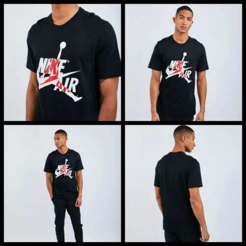 Nike Men's Air Jordan Jumpman Classic Tee Black BV5905 010 Size Large