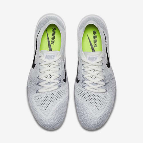 Nike Women's Free Focus Flyknit 2 White/Black- Wolf Grey 880630 100 Size UK 5.5 (SA 5.5)