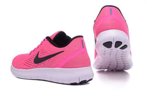 Nike Women's FREE RN RACER Pink Blast/ Black Fire-Pink 831509 600 Size UK 5 (SA 5)