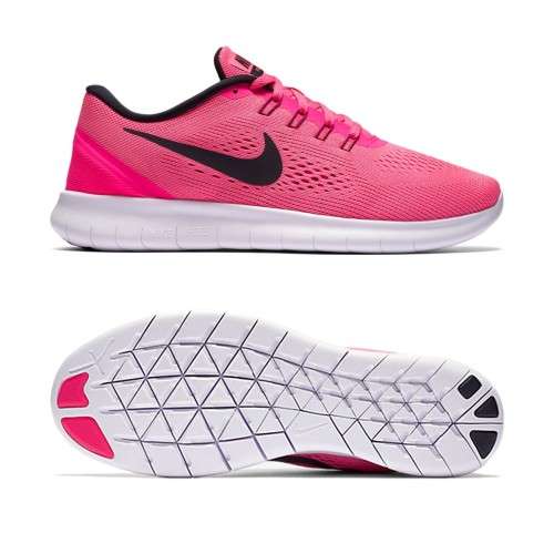 Nike Women's FREE RN RACER Pink Blast/ Black Fire-Pink 831509 600 Size UK 5 (SA 5)