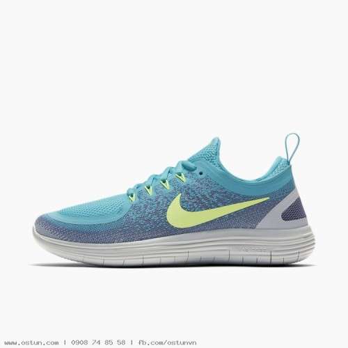 Nike Women's FREE RN DISTANCE 2 Polarized Blue/ VOLT 863776 402 Size UK 4.5 (SA 4.5)