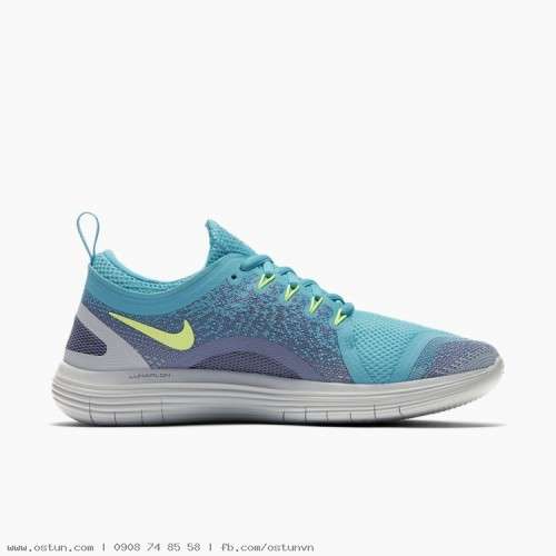 Nike Women's FREE RN DISTANCE 2 Polarized Blue/ VOLT 863776 402 Size UK 4.5 (SA 4.5)
