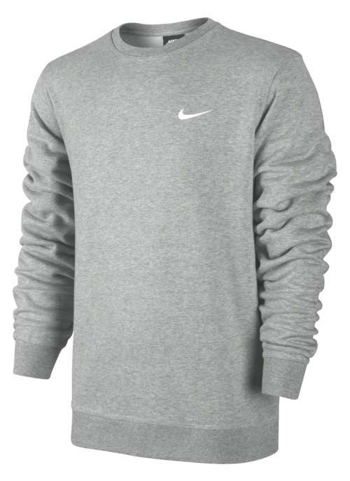 NIKE Men's Sportswear Crew Neck Warm Sweater Fleece Grey 839667 063 Size Extra Large