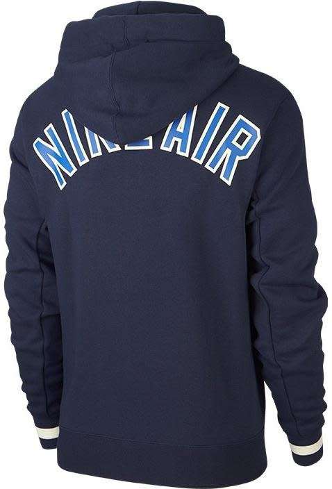 Nike AIR Men's Sportswear Full ZIP Hoodie Fleece Blue (LOOSE FIT) CN9117 451 Size Large