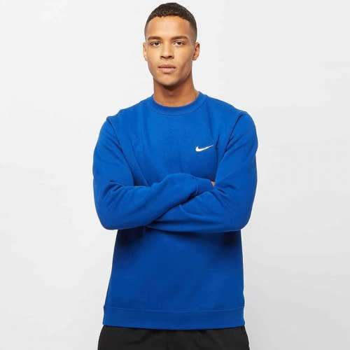 NIKE Men's Sportswear Crew Neck Warm Sweater Fleece Royal Blue 839667 438 Size Large