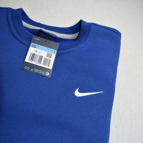 NIKE Men's Sportswear Crew Neck Warm Sweater Fleece Royal Blue 839667 438 Size Large
