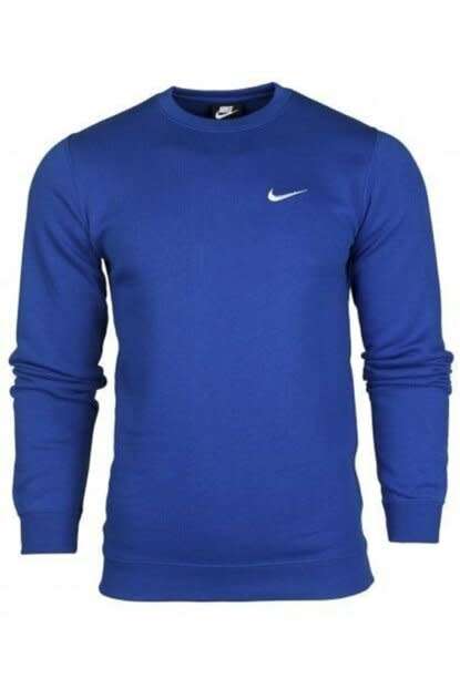 NIKE Men's Sportswear Crew Neck Warm Sweater Fleece Royal Blue 839667 438 Size Large