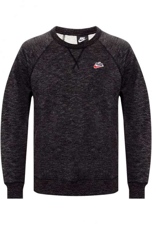 NIKE Men's Heritage Crew Warm  (STD FIT)Sweatshirt Black/Grey CN9681 011 Size Medium