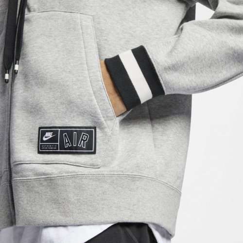 Nike AIR Men's Sportswear Full ZIP Hoodie Fleece Grey (LOOSE FIT) CN9117 063 Size Large