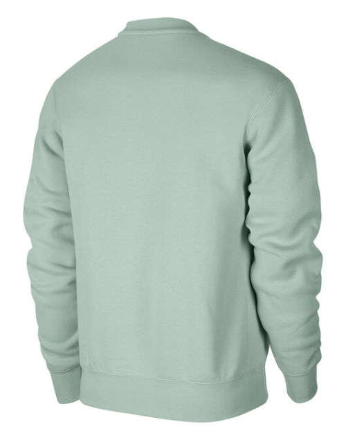 NIKE Men's Sportswear Club Crew Sweatshirt Fleece Warm Green BV2662 321 Size Medium