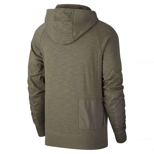 Nike Men's Sportswear Full Zip Hoodie Cargo Khaki (Standard Fit) CI9584 325 Size Large