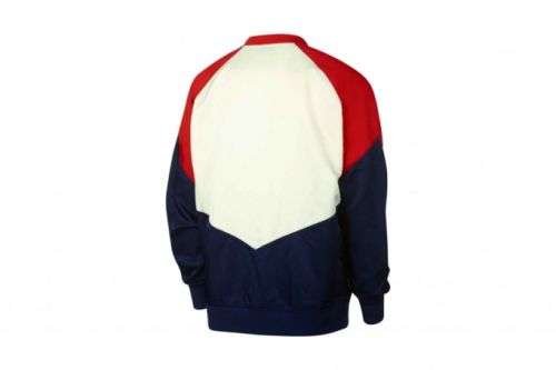 Nike Men's Sportswear Block Futura Crew Sweat Woven Shirt AR1642 492 (Loose Fit) Size Medium