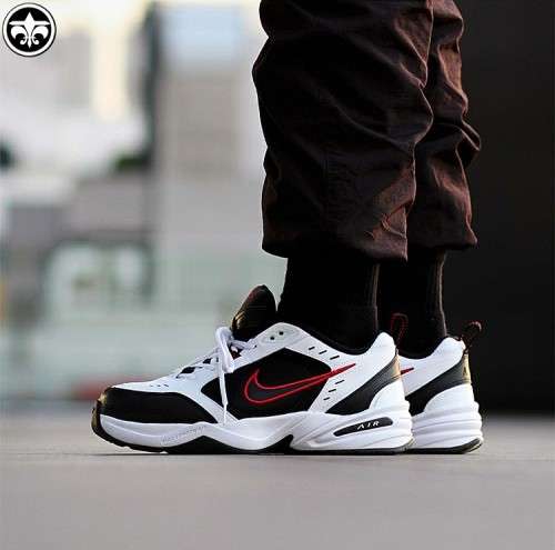 Nike Men's Air MONARCH IV White/ Black/ Red 415445 101 Size UK 9 (SA 9)