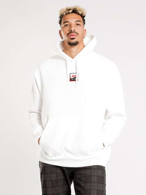 Nike AIR Men's Sportswear POPOVER Hoodie Fleece in White (STANDARD FIT) CT7172 100 Size Medium