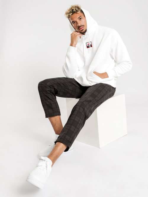 Nike AIR Men's Sportswear POPOVER Hoodie Fleece in White (STANDARD FIT) CT7172 100 Size Medium