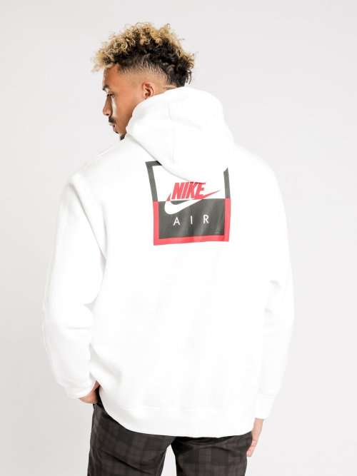 Nike AIR Men's Sportswear POPOVER Hoodie Fleece in White (STANDARD FIT) CT7172 100 Size Medium