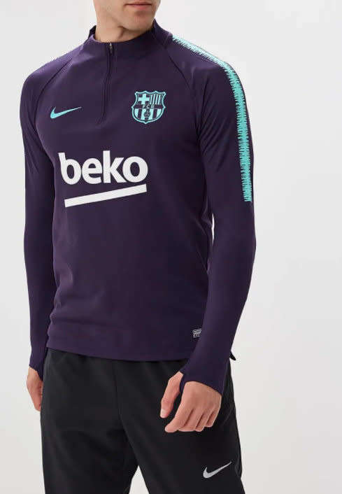 NIKE Men's FC Barcelona DRI-FIT 1/2 Zip Training Top (SLIM FIT) CN5529 524 Size Large