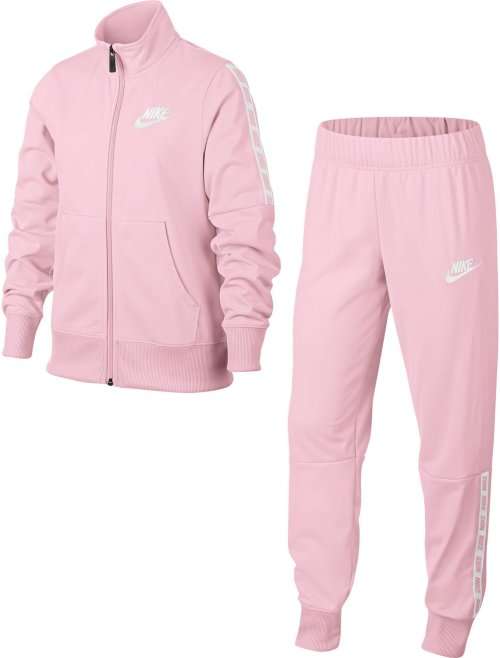 Nike GIRL's Sportswear Full Track Suit PINK/ White CJ4364 663 Size Extra Large